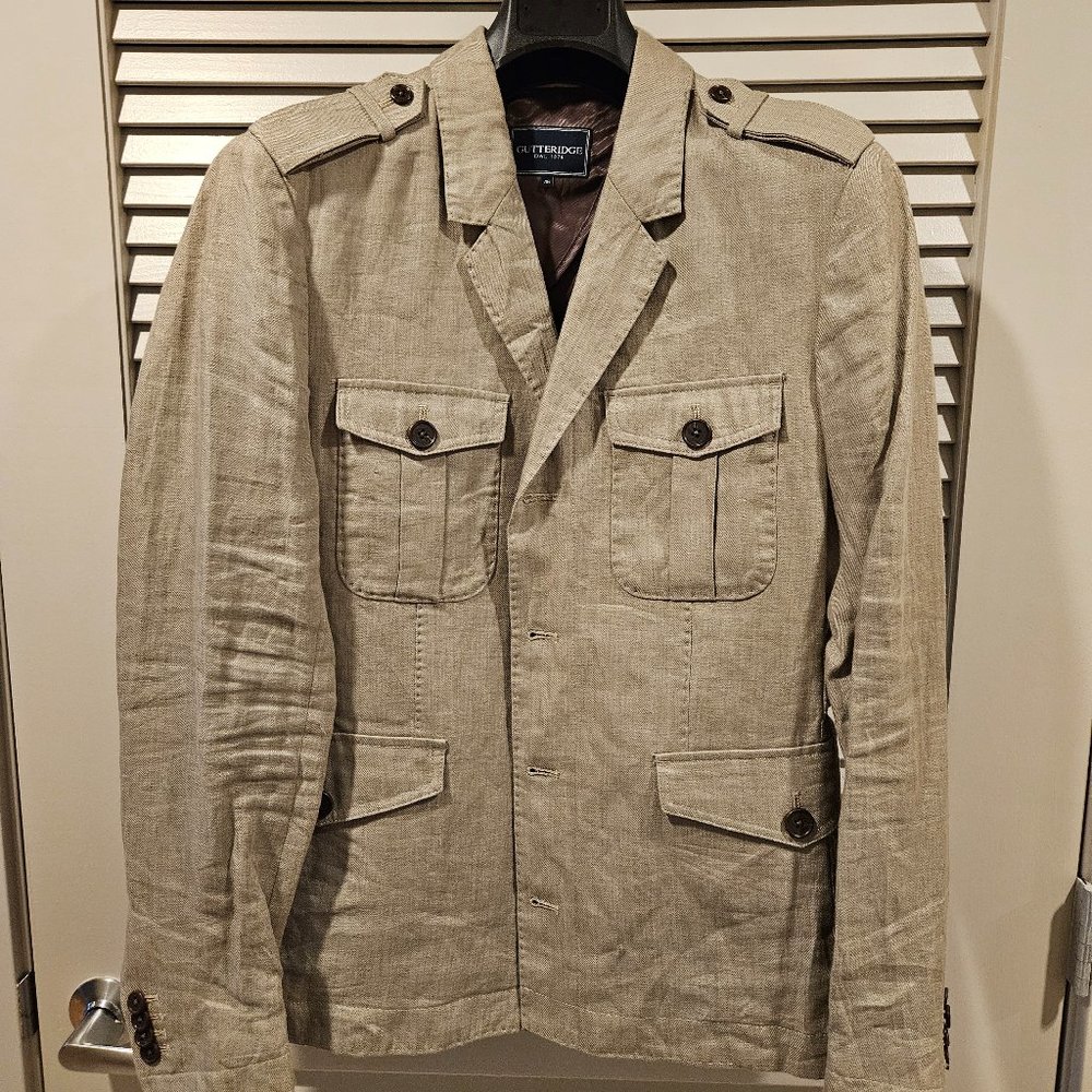 Gutteridge Linen Field Jacket Blazer 38R